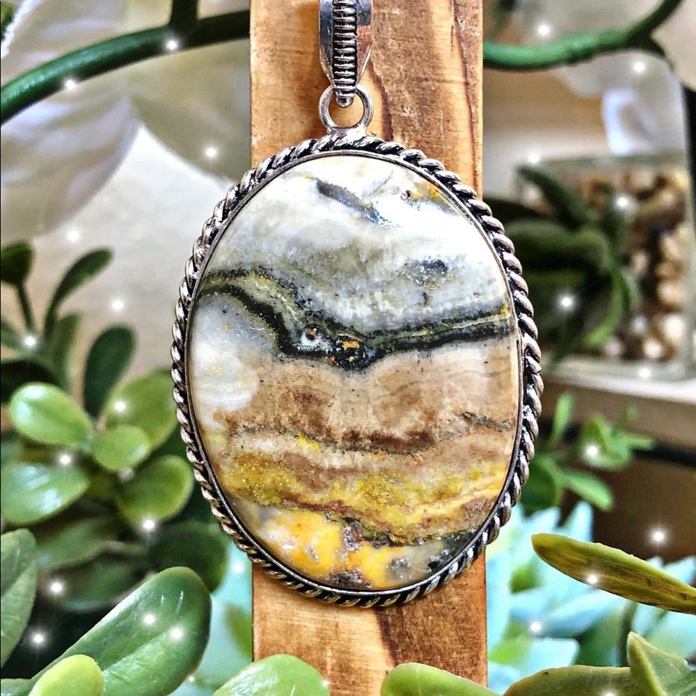 .925 Bumblebee Jasper Necklace☀️